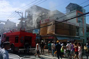 Cháy cửa hàng sữa quận 8