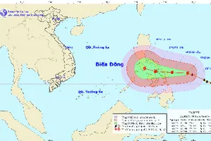 Bão Hagupit đang tiến gần vào biển Đông