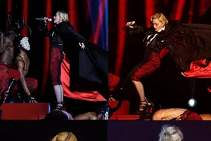 Madonna ngã nhào trên sân khấu Lễ trao giải Brit Awards