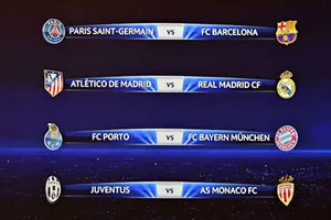 Tứ kết C1: PSG đối đầu Barca, Atletico tái ngộ Real Marid