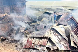 Vợ chồng mâu thuẫn, chồng châm lửa đốt nhà cháy rụi