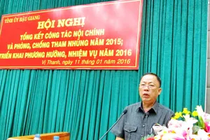 Hậu Giang: Cả năm không phát hiện vụ tham nhũng nào