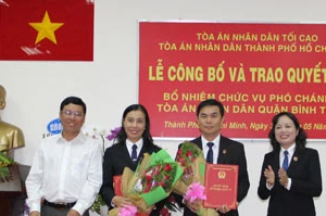 TAND quận Bình Thạnh có 2 phó chánh án mới
