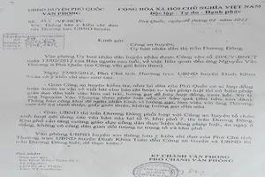 Chủ tịch UBND huyện Phú Quốc xin lỗi dân