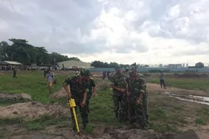 Hình ảnh khảo sát khu vực mộ liệt sĩ ở Tân Sơn Nhất