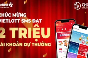 Vietlott SMS ‘cán mốc’ 2 triệu tài khoản tham gia dự thưởng