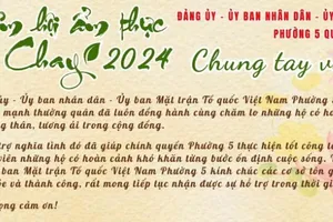 TP.HCM: Đêm hội ẩm thực chay ‘Chung tay vì người nghèo’ tại Phú Nhuận