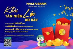 Nam A Bank lì xì khách hàng đầu xuân 2025