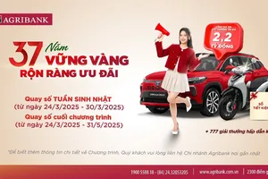 Agribank dành 2,2 tỷ đồng tặng khách hàng tham gia quay số trực tiếp nhân dịp sinh nhật 37 năm Agribank