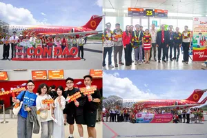 Vietjet khai trương cùng lúc 2 đường bay kết nối Hà Nội và TP.HCM với Côn Đảo