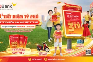 HDBank ra mắt chương trình ‘Tiết kiệm Tỷ phú’, giải thưởng trị giá tới 3 tỷ đồng