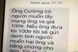 Chánh VP Đoàn ĐBQH Quảng Trị bị nhắn tin đe dọa, tống tiền