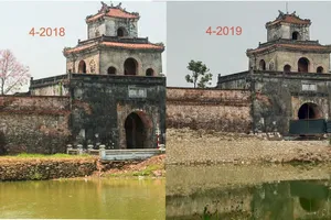 Yêu cầu chấn chỉnh việc tu bổ bờ kè hộ thành hào Huế