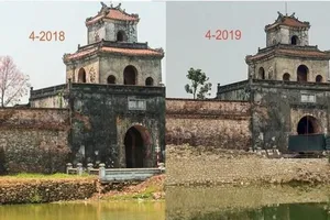 Đoạn bờ kè thành hào Huế bị 'phá nát' sẽ xử lý thế nào?