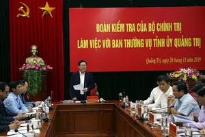 Đoàn kiểm tra của Bộ Chính trị làm việc với Quảng Trị