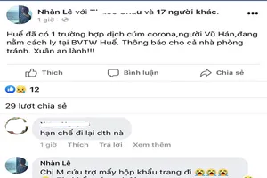 Phạt người đăng tin 'Huế có trường hợp nhiễm virus Corona'