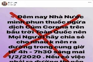 Triệu tập chủ tài khoản Facebook đăng tin sai về dịch Corona