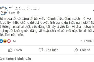 Bị phạt vì đăng tin '1 vợ được lấy nhiều chồng'