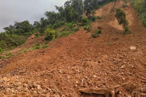 Sạt lở núi trong đêm chia cắt đường Hồ Chí Minh nhánh Tây