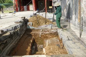 Khảo cổ ngôi điện gần 220 năm tuổi trong Đại nội Huế 