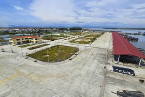 Xây xong gần 1 năm, cảng cá Thuận An vẫn phải 'trùm mền'