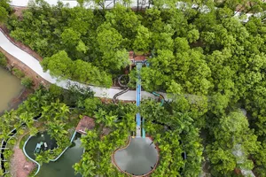 Cận cảnh công viên nước 'ma mị' ở Huế đang được chỉnh trang