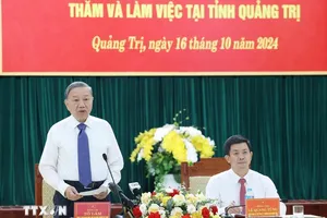 Tổng Bí thư, Chủ tịch nước Tô Lâm làm việc với Ban Thường vụ Tỉnh ủy Quảng Trị