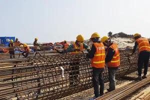 Cận cảnh cảng nước sâu 14.234 tỉ đồng tại Quảng Trị sau 1 năm thi công