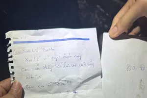 1 người nghi nhảy cầu để lại lời nhắn 'Con xin lỗi ba mẹ'