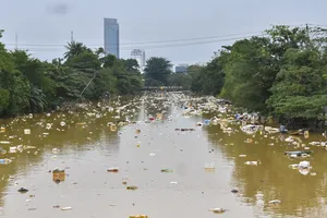 Kinh hãi cảnh tượng sông rác đặc nghẹt giữa TP Huế sau lũ