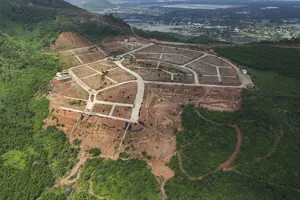 Nghĩa trang 40 tỉ 'tựa sơn hướng thủy' chưa làm xong đã xuất hiện xói lở