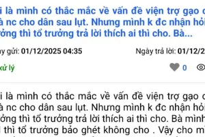 Kết quả xác minh tổ trưởng dân phố bị tố 'thích ai thì cho' gạo cứu trợ