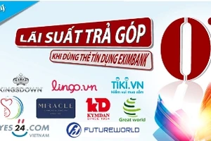 Trả góp không lãi suất với thẻ tín dụng Eximbank