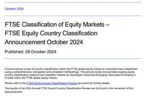 Đánh giá mới nhất của FTSE Russell về thị trường chứng khoán Việt Nam