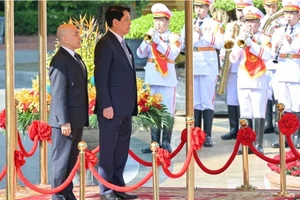 Chủ tịch nước Lương Cường chủ trì lễ đón Quốc vương Campuchia Norodom Sihamoni