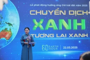 Hà Nội hưởng ứng chương trình 'Giờ trái đất 2025'