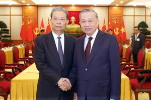 Tổng Bí thư Tô Lâm tiếp Ủy viên trưởng Nhân đại toàn quốc Trung Quốc Triệu Lạc Tế