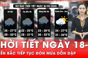Dự báo thời tiết ngày 18-5: Miền Bắc mưa lớn dồn dập, miền Trung nắng nóng