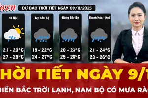Dự báo thời tiết ngày 9-11: Miền Bắc trời lạnh, Nam Bộ có mưa rào