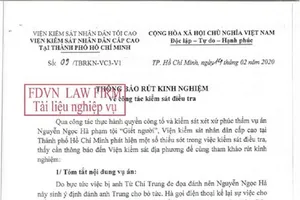 Viện kiểm sát rút kinh nghiệm vụ án giết người nghi lọt tội 
