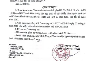 Truy tố người làm bé gái 15 tuổi mang thai 