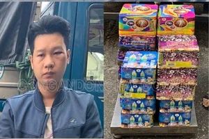 Đề nghị truy tố thanh niên chở hơn 47 kg pháo nổ 