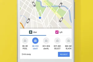 Cách đặt xe Uber hoặc Grab bằng Google Maps