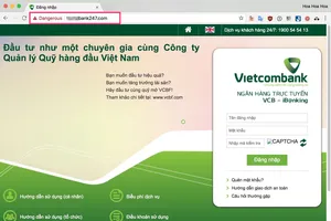 Xuất hiện trang web giả mạo ngân hàng cực kỳ tinh vi