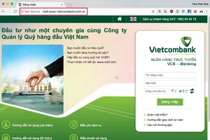 Liên tiếp xuất hiện nhiều trang web ngân hàng giả mạo