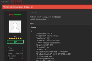 Hacker công bố có trong tay dữ liệu của nhiều shop bán hàng 