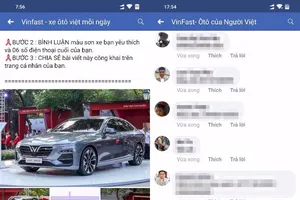 VinFast tặng xe ô tô miễn phí trên Facebook nhân dịp ra mắt?