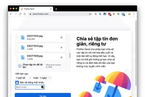 Cách gửi tập tin siêu tốc cho bạn bè bằng Firefox Send