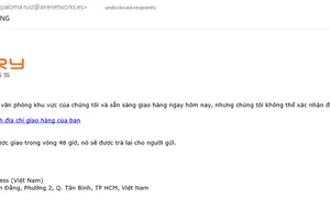 Mạo danh đơn vị giao hàng phát tán mã độc