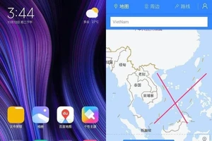 Cẩn trọng bản đồ đường lưỡi bò trên smartphone TQ xách tay